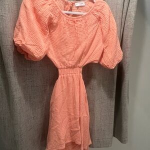 Elegant Backless Peach Dress